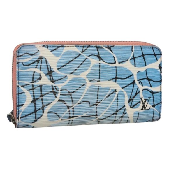 LOUIS VUITTON Epi Aqua Pattern Zippy Wallet Long Wallet Blue M56233 Auth bs25694 - Picture 1 of 16
